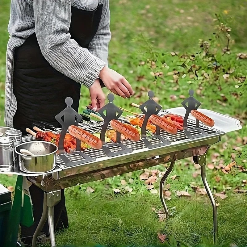 Stains Steel BBQ Sausage Holder 2pcs